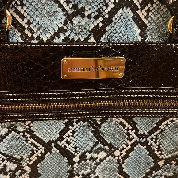 Samantha Brown Python Embossed Metro Tote - Picture 6 of 8